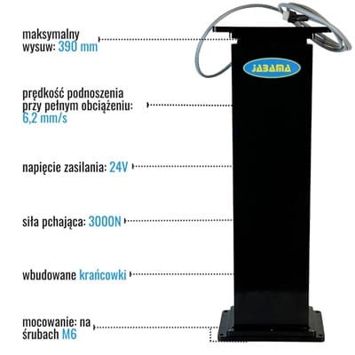Kolumna podnosząca JABAMA JK05-3930 – wymiary i parametry
